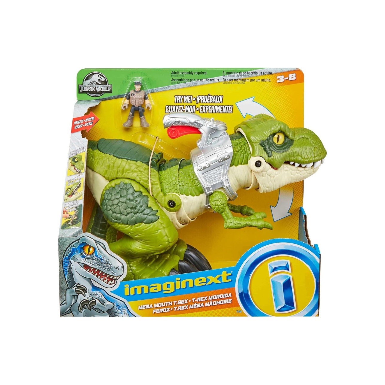Dinossauro "Jurassic World T.Rex - Mega Mordida Feroz - Mattel"