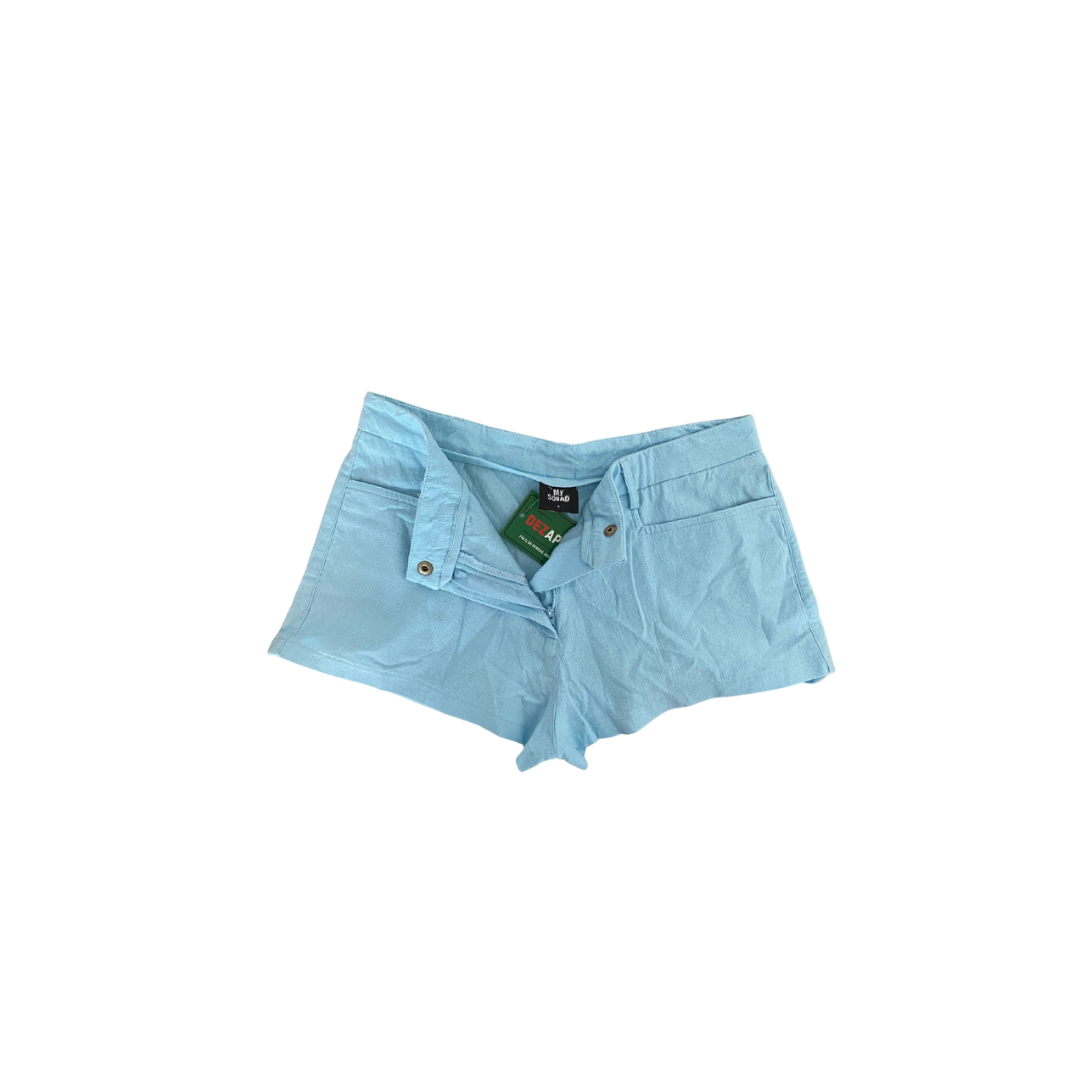 Shorts Linho azul "My Squad"