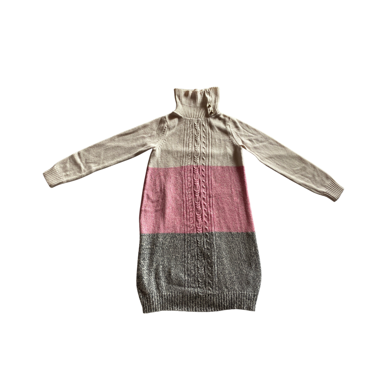 Vestido canelado de tricot com listras "JANIE AND JACK"