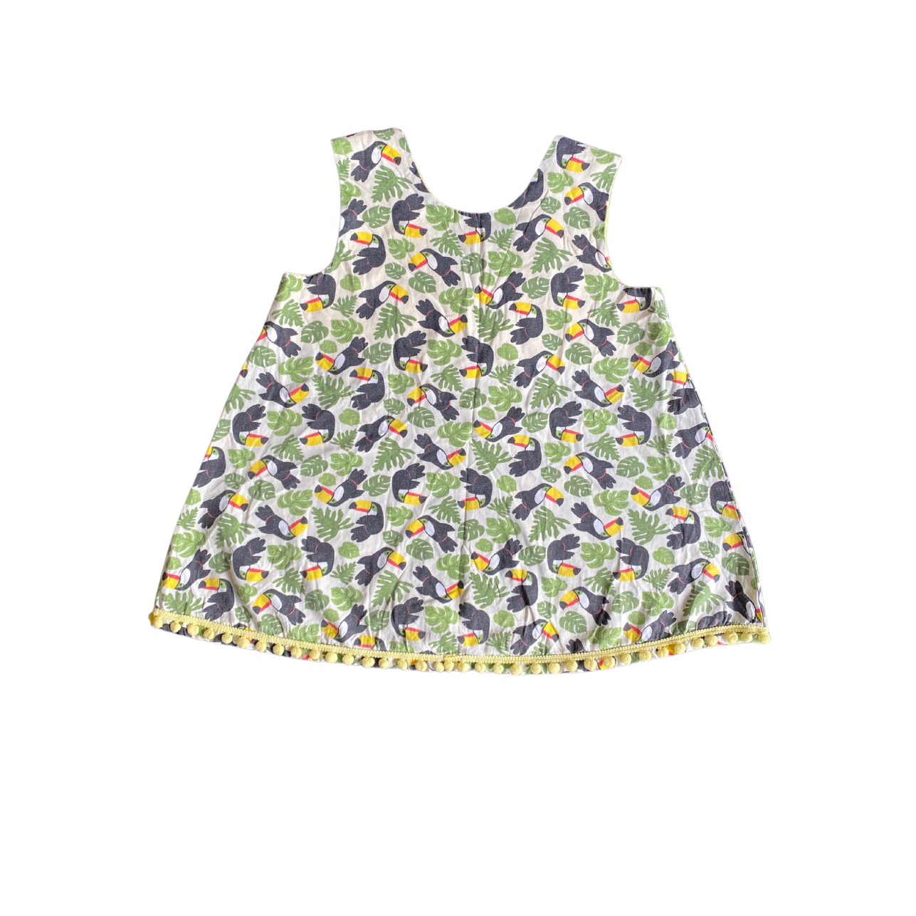 Vestido tucanos "CHÁ COM MEL"
