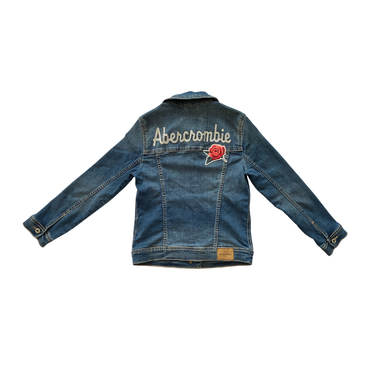 Jaqueta Jeans "Rosas e LOVE - Abercrombie&Fitch Kids"