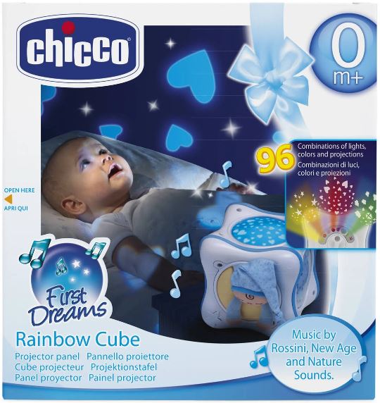 Cubo projetor iluminado e musical "CHICCO"
