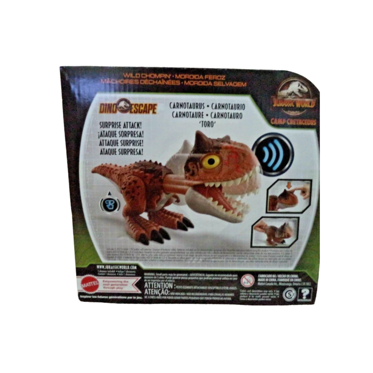 Dinossauro "Jurassic World Escape Bebê Carnotauro Toro - Mattel"