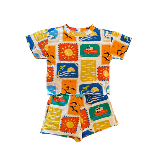 Conjunto de shorts e camiseta "Bento - Fábula"