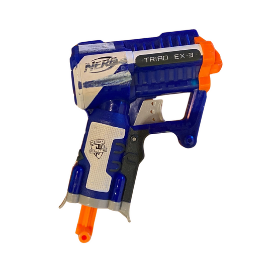 Lançador de dardos azul “Nerf Elite Triad EX-3 – Hasbro”